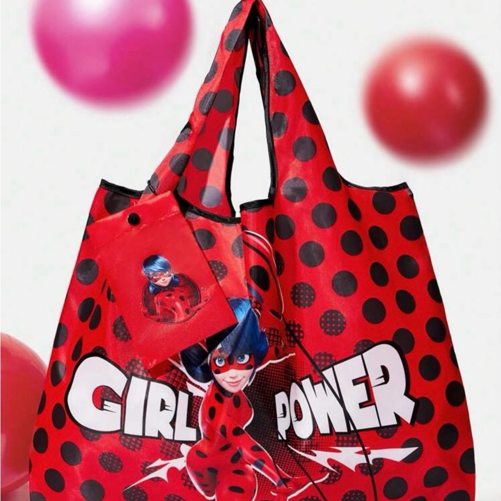 Red Polka Dot Girl Power Tote Bag